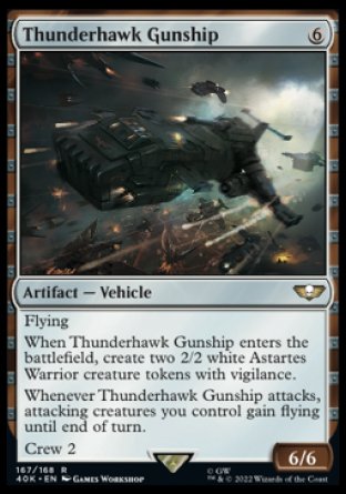(167) Magic The Gathering Universes Beyond: Warhammer 40000 Single: Thunderhawk Gunship  Rare