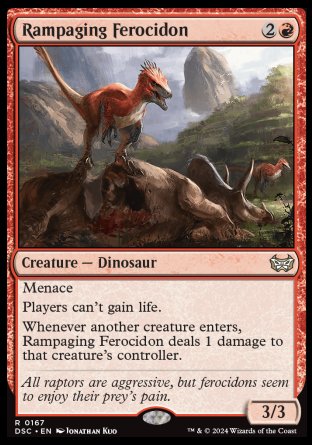 (167) Magic The Gathering Commander: Duskmourn: House of Horror Single: Rampaging Ferocidon  Rare