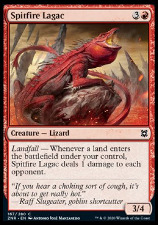 (167/280) Magic The Gathering Zendikar Rising Single: Spitfire Lagac Holo Common