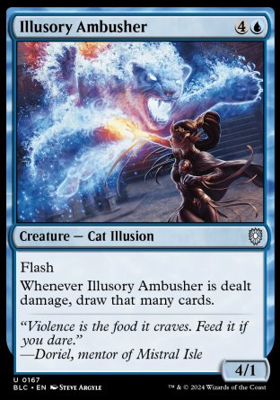 (167) Magic The Gathering Commander: Bloomburrow Single: Illusory Ambusher  Uncommon
