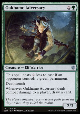 (167/269) Magic The Gathering Throne of Eldraine Single: Oakhame Adversary  Uncommon