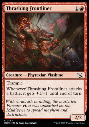 (167) Magic The Gathering March of the Machine Single: Thrashing Frontliner Holo Common
