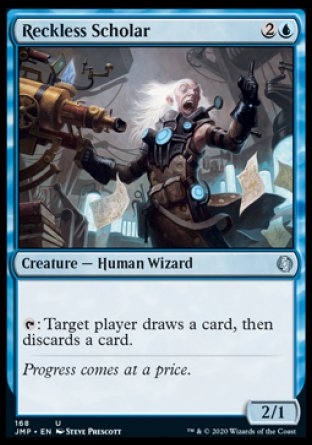 (168) Magic The Gathering Jumpstart Single: Reckless Scholar  Uncommon