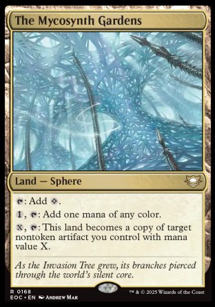 (168) Magic The Gathering Commander: Edge of Eternities Single: The Mycosynth Gardens  Rare