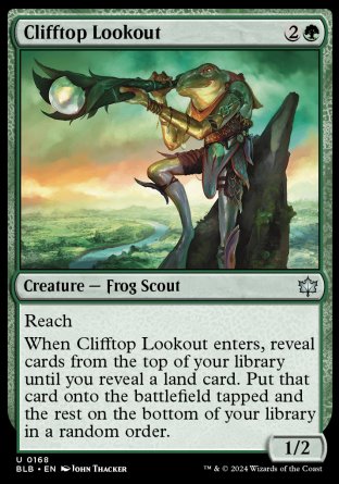 (168) Magic The Gathering Bloomburrow Single: Clifftop Lookout Holo Uncommon