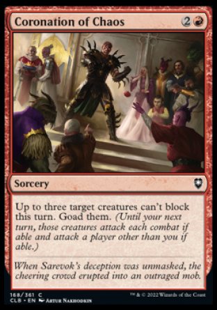 (168) Magic The Gathering Commander Legends: Battle for Baldur's Gate Single: Coronation of Chaos Holo Common