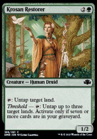 (168) Magic The Gathering Dominaria Remastered Single: Krosan Restorer  Common