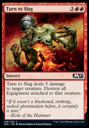 (168) Magic The Gathering Core 2021 Single: Turn to Slag  Common