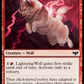 (168) Magic The Gathering Innistrad: Crimson Vow Single: Lightning Wolf  Common