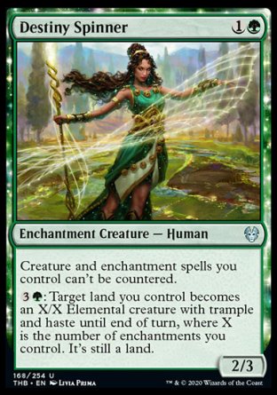 (168/254) Magic The Gathering Theros Beyond Death Single: Destiny Spinner Holo Uncommon