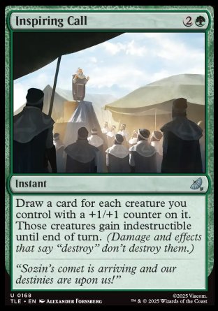 (168) Magic The Gathering Magic: The Gathering | Avatar: The Last Airbender: Eternal Single: Inspiring Call Holo Uncommon