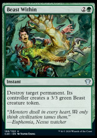 (168/322) Magic The Gathering Commander: Ikoria Single: Beast Within  Uncommon
