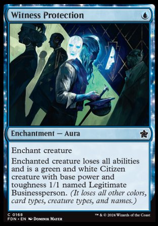 (168) Magic The Gathering Magic: The Gathering Foundations Single: Witness Protection Holo Common