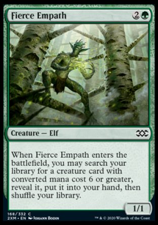 (168/332) Magic The Gathering Double Masters Single: Fierce Empath  Common