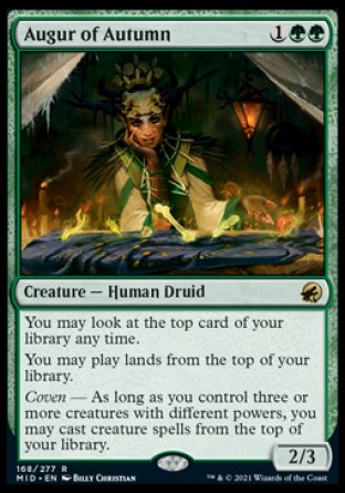 (168) Magic The Gathering Innistrad: Midnight Hunt Single: Augur of Autumn Holo Rare