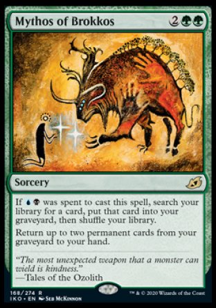 (168) Magic The Gathering Ikoria: Lair of Behemoths: Promos Single: Mythos of Brokkos (V.1) Holo Rare