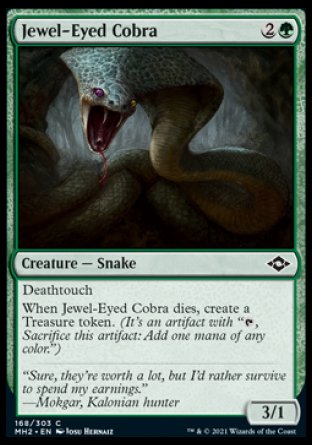(168) Magic The Gathering Modern Horizons 2 Single: Jewel-Eyed Cobra Holo Common