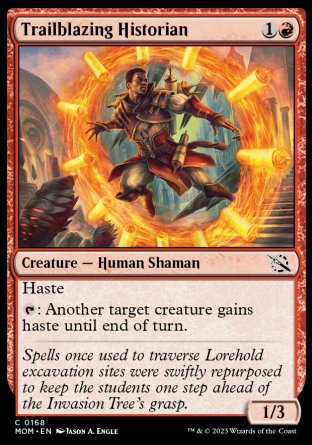 (168) Magic The Gathering March of the Machine Single: Trailblazing Historian  Common
