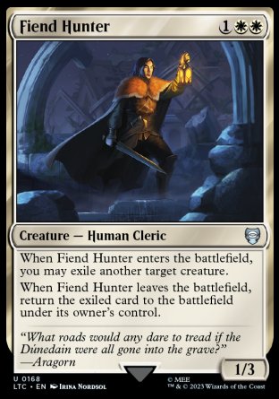 (168) Magic The Gathering Commander: The Lord of the Rings: Tales of Middle-earth Single: Fiend Hunter  Uncommon