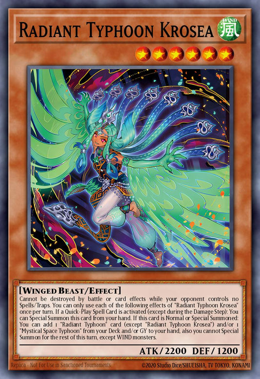 (015) YuGiOh TCG DOOD: Doom of Dimensions Single: Radiant Typhoon Krosea (V.1 - Secret Rare)  Secret Rare