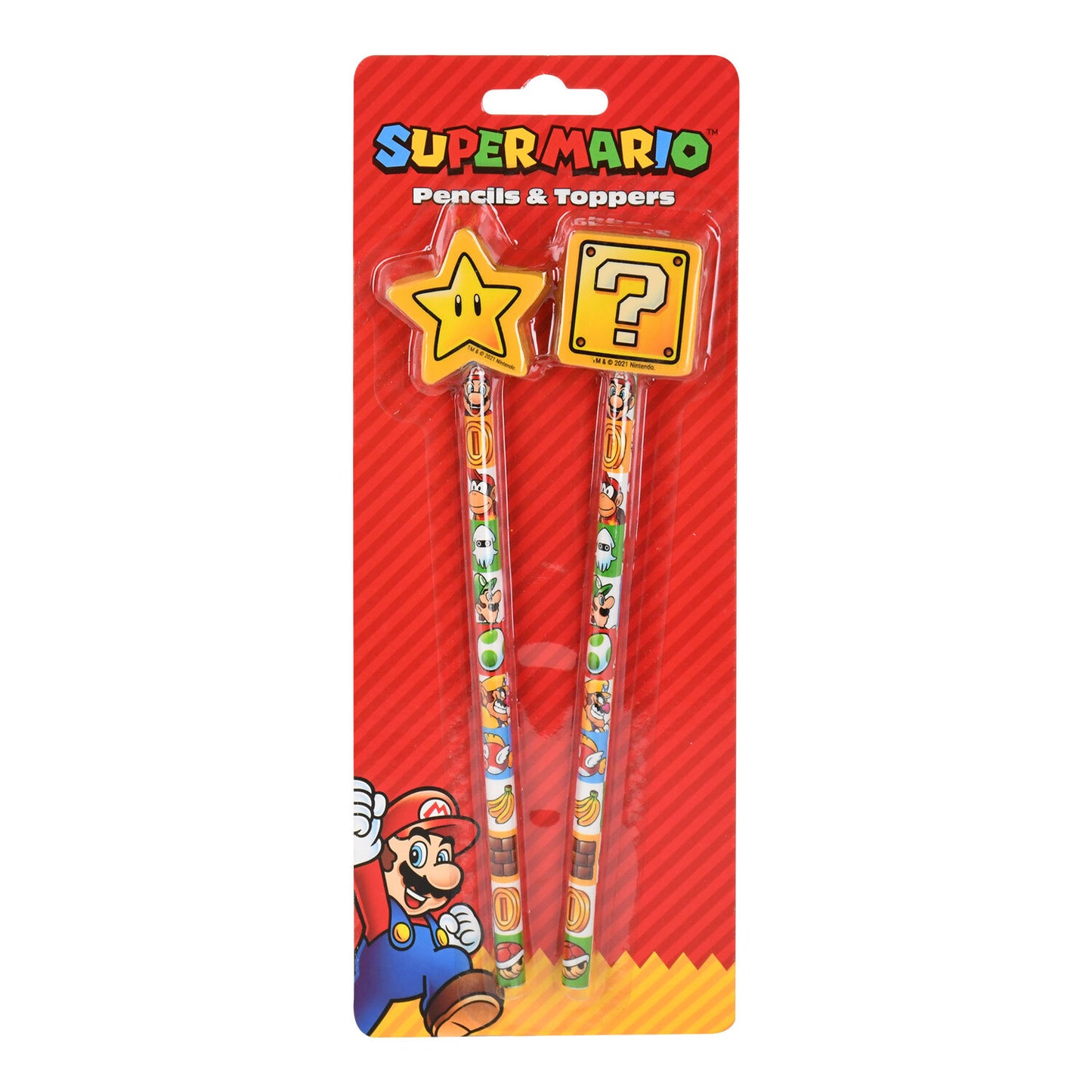Super Mario Pencils & Eraser Toppers