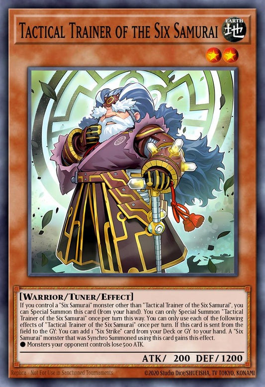 (246) YuGiOh TCG MP25: 2025 Mega-Pack Tin Single: Tactical Trainer of the Six Samurai  Ultra Rare