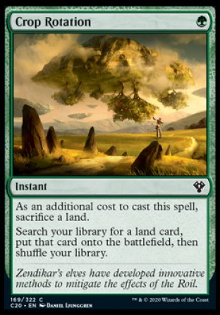 (169/322) Magic The Gathering Commander: Ikoria Single: Crop Rotation  Common