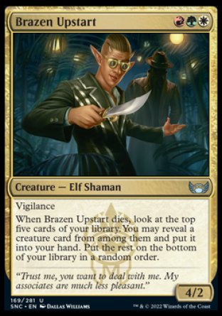 (169) Magic The Gathering Streets of New Capenna Single: Brazen Upstart  Uncommon