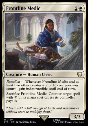 (169) Magic The Gathering Commander: The Lord of the Rings: Tales of Middle-earth Single: Frontline Medic  Rare