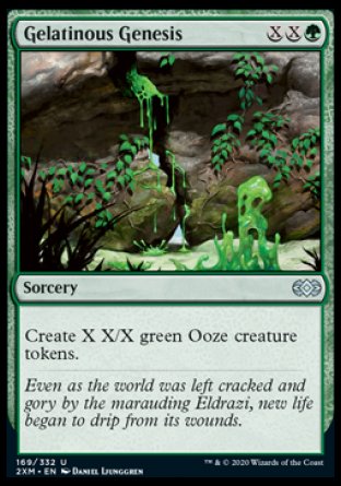 (169/332) Magic The Gathering Double Masters Single: Gelatinous Genesis Holo Uncommon