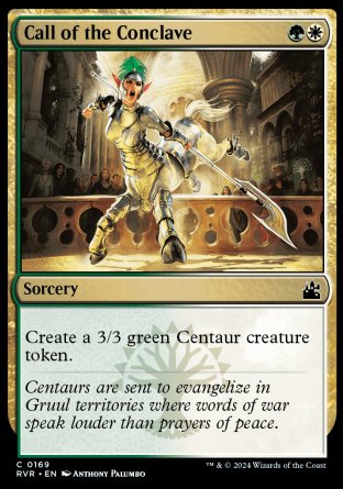 (169) Magic The Gathering Ravnica Remastered Single: Call of the Conclave  Holo Common