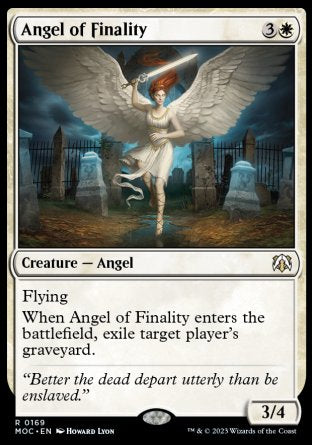 (169) Magic The Gathering Commander: March of the Machine Single: Angel of Finality  Rare
