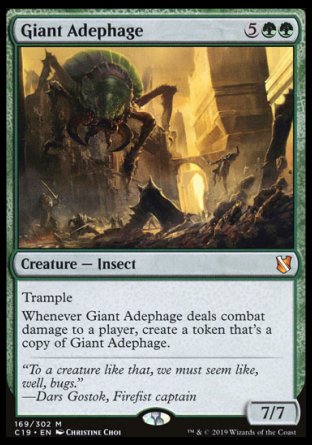 (169) Magic The Gathering Commander 2019 Single: Giant Adephage  Mythic