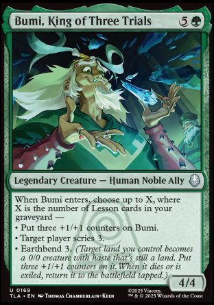 (169) Magic The Gathering Magic: The Gathering | Avatar: The Last Airbender Single: Bumi, King of Three Trials  Uncommon