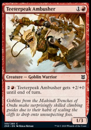 (169/280) Magic The Gathering Zendikar Rising Single: Teeterpeak Ambusher Holo Common
