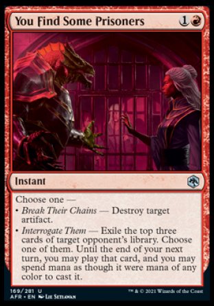 (169) Magic The Gathering Adventures in the Forgotten Realms Single: You Find Some Prisoners Holo Uncommon