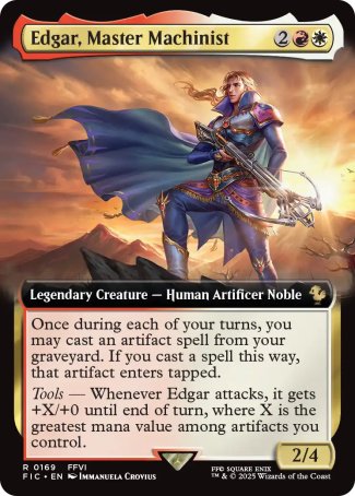 (169) Magic The Gathering Commander: Magic: The Gathering - FINAL FANTASY: Extras Single: Edgar, Master Machinist  Rare