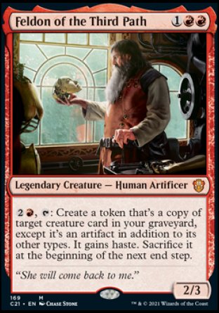 (169) Magic The Gathering Commander: Strixhaven Single: Feldon of the Third Path  Mythic