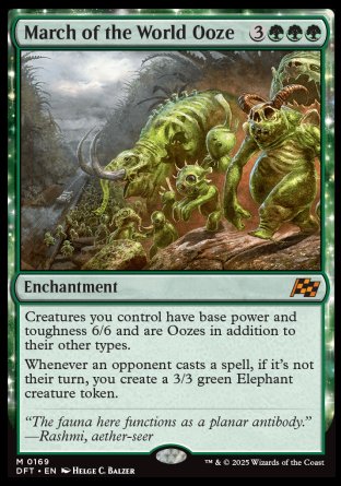 (169) Magic The Gathering Aetherdrift Single: March of the World Ooze Holo Mythic
