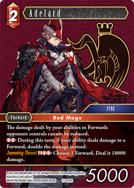 (001) Final Fantasy TCG Rebellion's Call Single: Adelard (17-001)  Hero