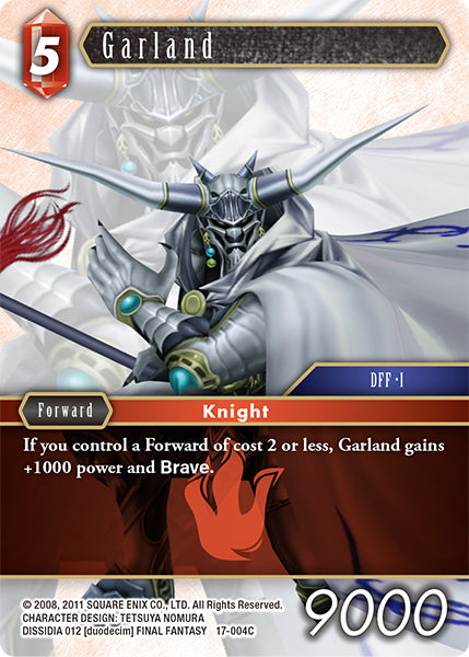 (004) Final Fantasy TCG Rebellion's Call Single: Garland (17-004)  Common
