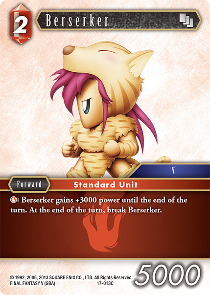 (013) Final Fantasy TCG Rebellion's Call Single: Berserker (17-013)  Common