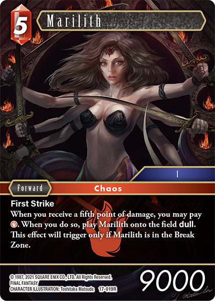 (019) Final Fantasy TCG Rebellion's Call Single: Marilith (17-019) (V.1)  Rare