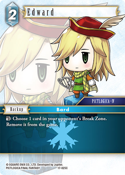 (025) Final Fantasy TCG Rebellion's Call Single: Edward (17-025)  Common