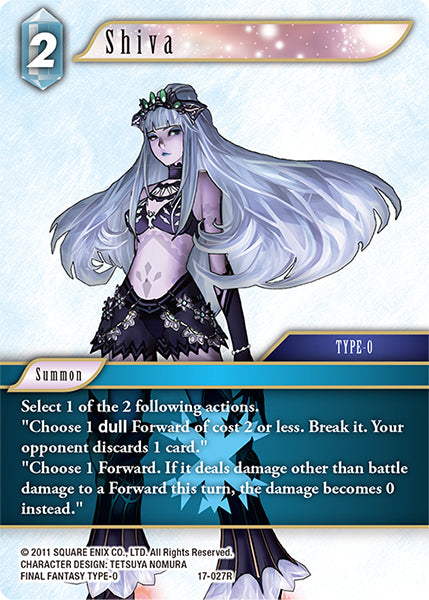 (027) Final Fantasy TCG Rebellion's Call Single: Shiva (17-027)  Rare