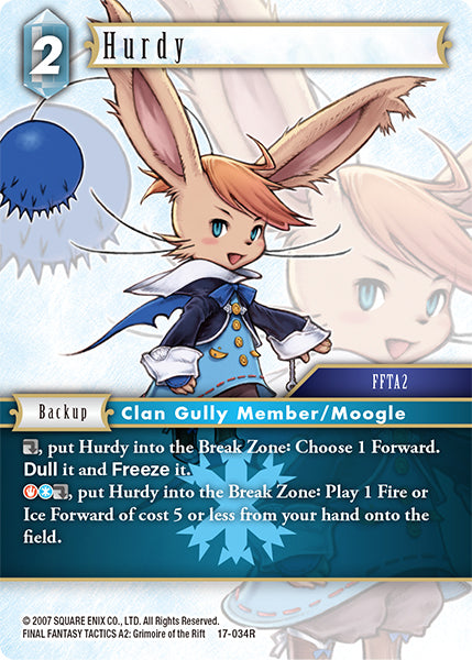 (034) Final Fantasy TCG Rebellion's Call Single: Hurdy (17-034) Holo Rare