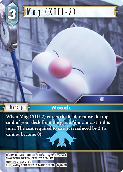 (040) Final Fantasy TCG Rebellion's Call Single: Mog (XIII-2) (17-040) Holo Common