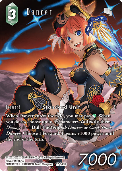 (043) Final Fantasy TCG Rebellion's Call Single: Dancer (17-043) (V.2) Holo Hero