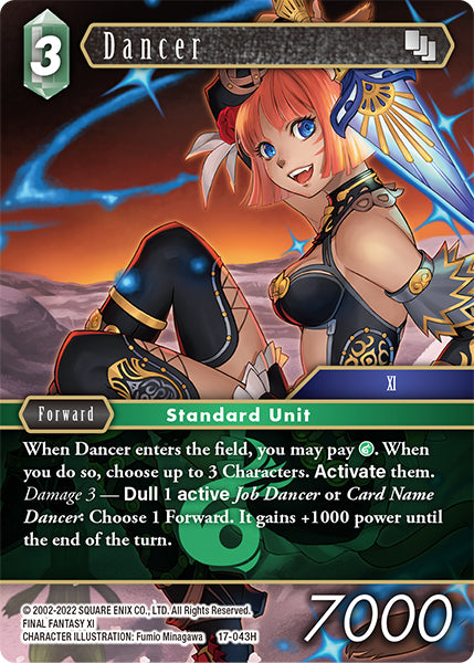 (043) Final Fantasy TCG Rebellion's Call Single: Dancer (17-043) (V.1) Holo Hero