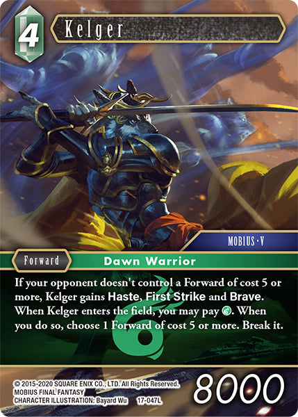 (047) Final Fantasy TCG Rebellion's Call Single: Kelger (17-047)  Legend